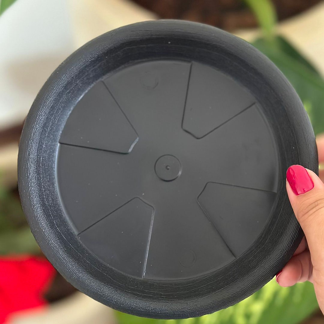 Vaso Cilíndrico Linha Doha com Tripé de Madeira