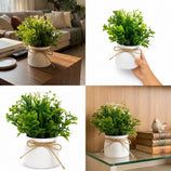 Kit 4 Vasos Decorativos com Flor Artificial