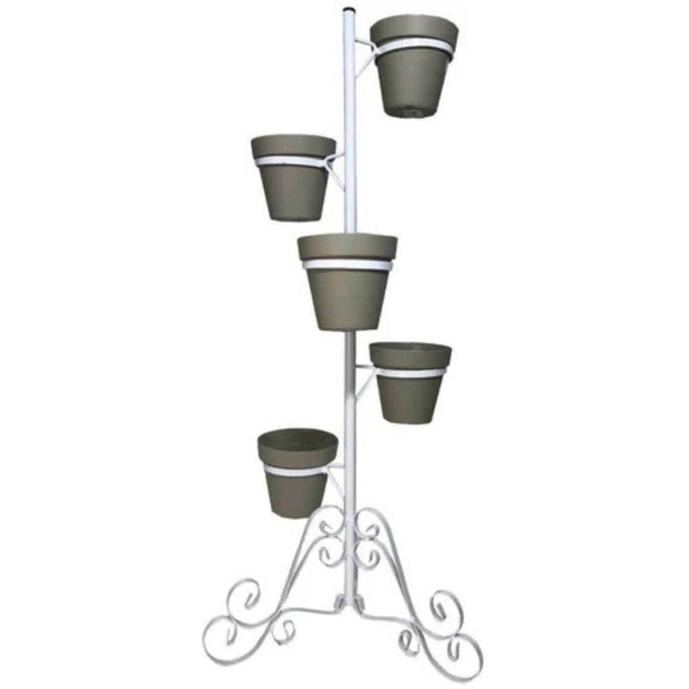 Suporte de Chão em Ferro para 5 Vasos 44x106cm