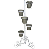 Suporte de Chão em Ferro para 5 Vasos 44x106cm