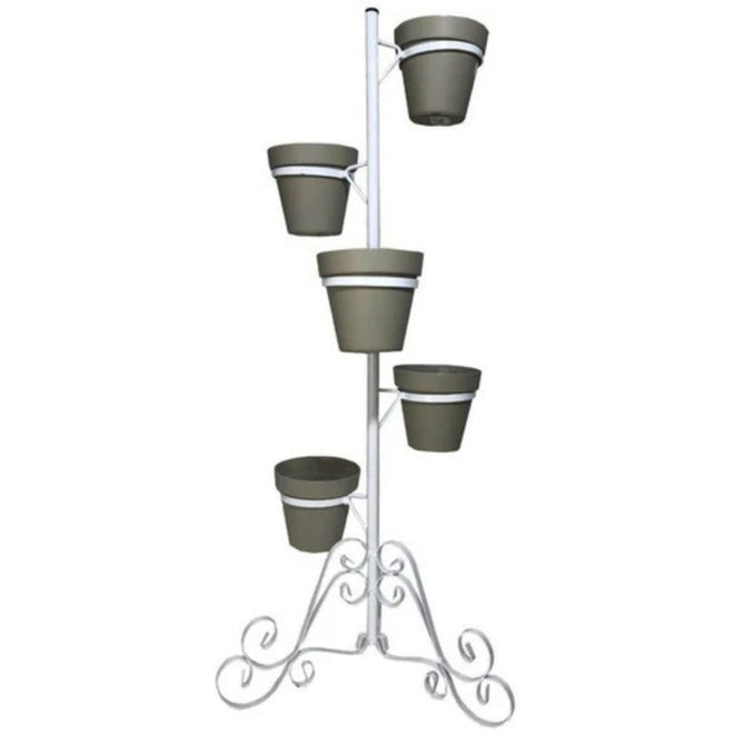 Suporte de Chão em Ferro para 5 Vasos 44x106cm