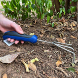 Ancinho de Mão 3 Dentes em Aço com Cabo Plástico Emborrachado 31cm