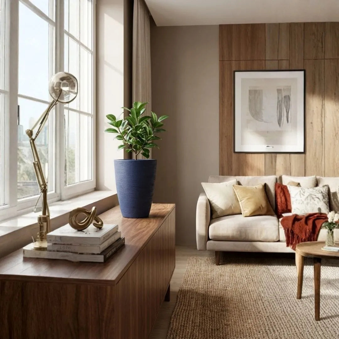 Vaso Pequim em Polietileno Texturizado 30x24cm