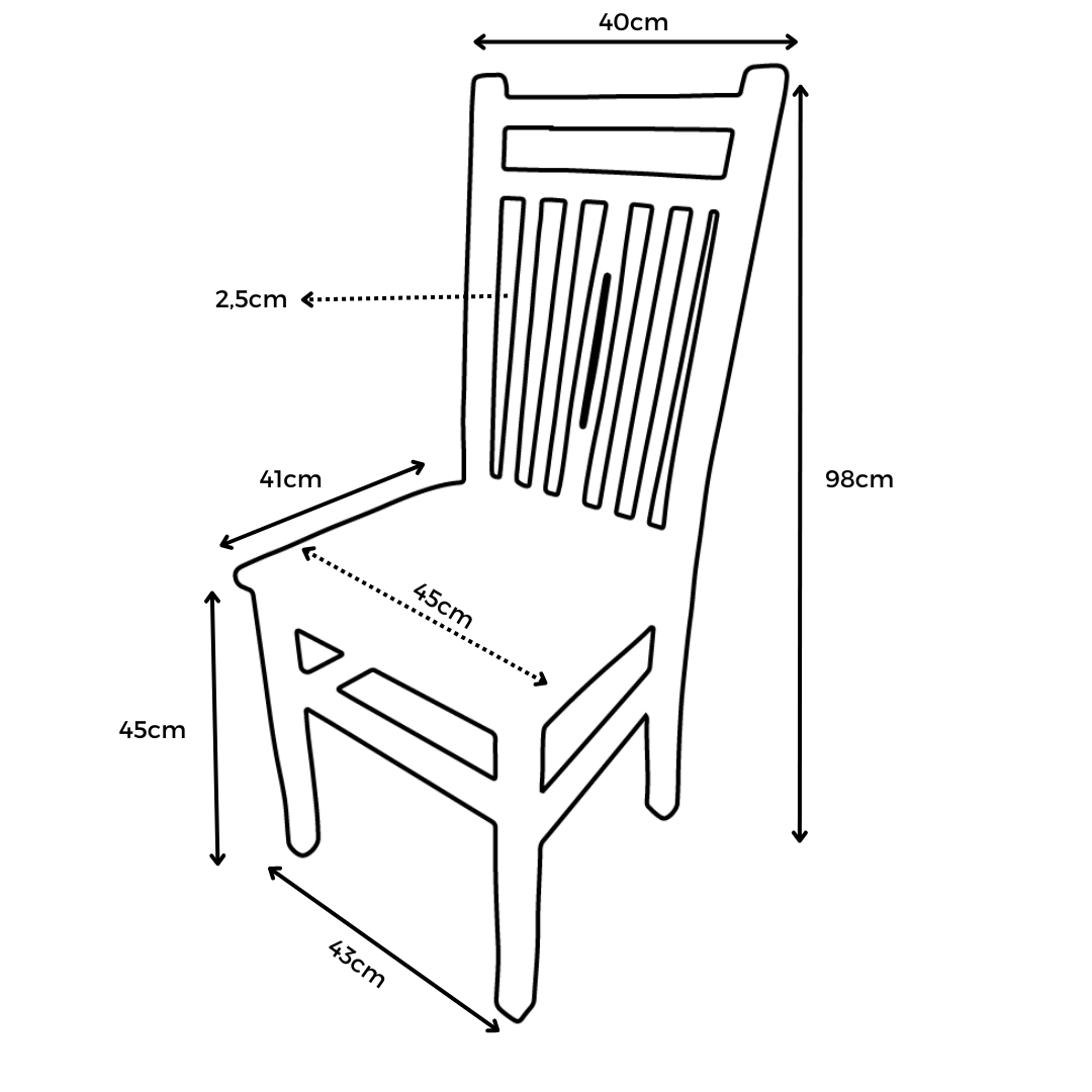 8 Cadeiras Pequin De Madeira Para Sala De Jantar E Cozinha