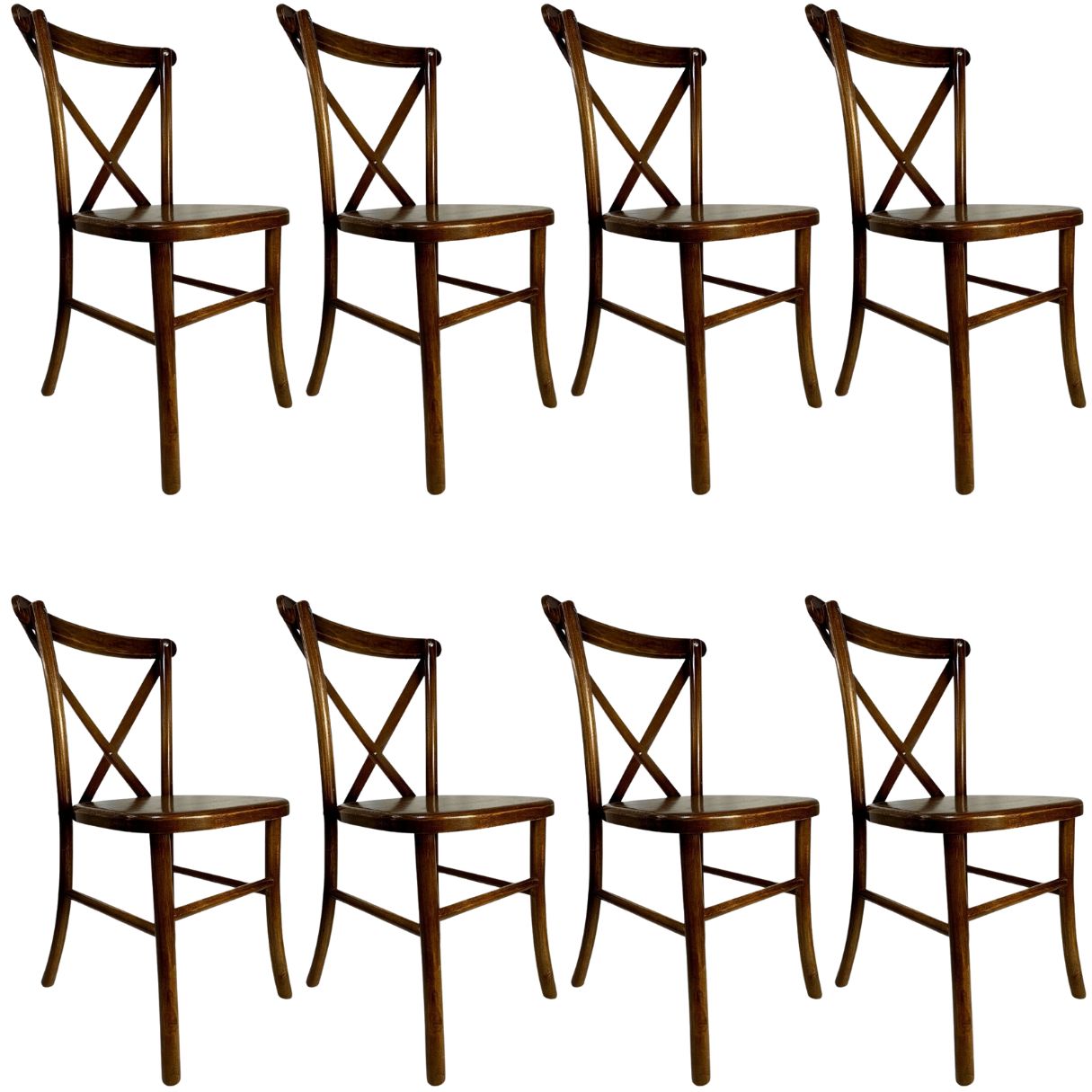 8 Cadeiras Sala de Jantar Paris de Madeira Eucalipto Katrina