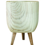 Vaso Cachepot Linha Genebra com Tripé de Madeira