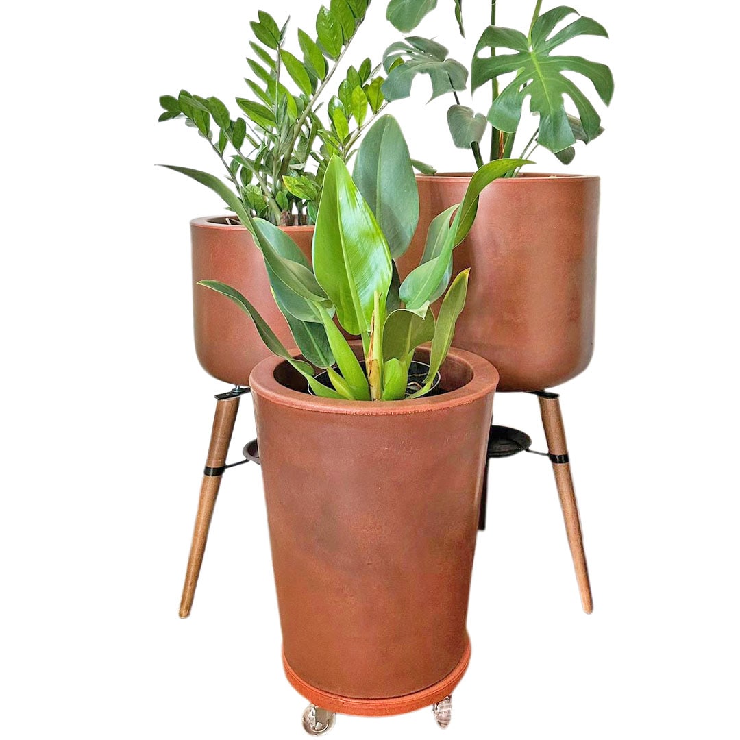 Kit Com 3 Vasos de Luxo Para Planta Decoração Apartamento