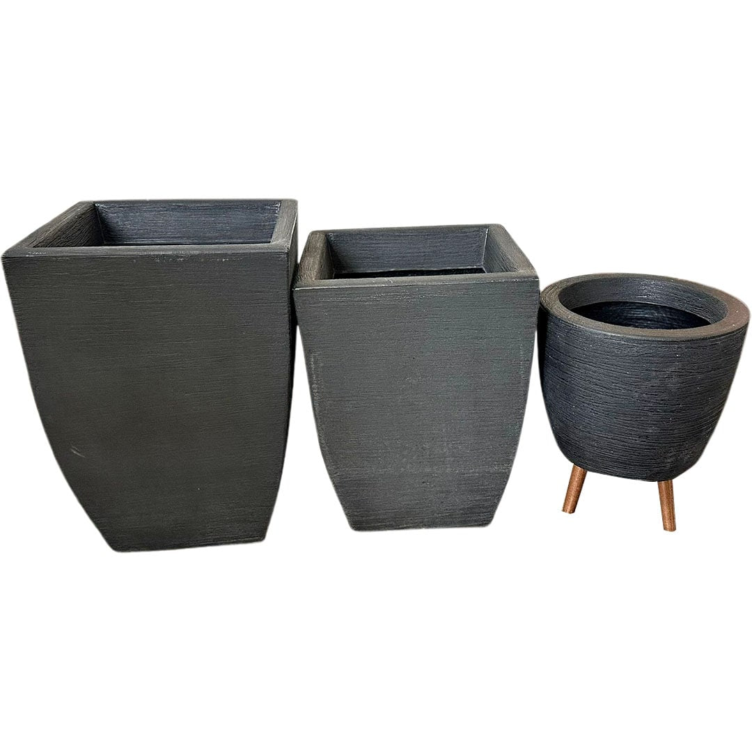 Kit 3 Vasos Berlim + Viena Texturizados Médios