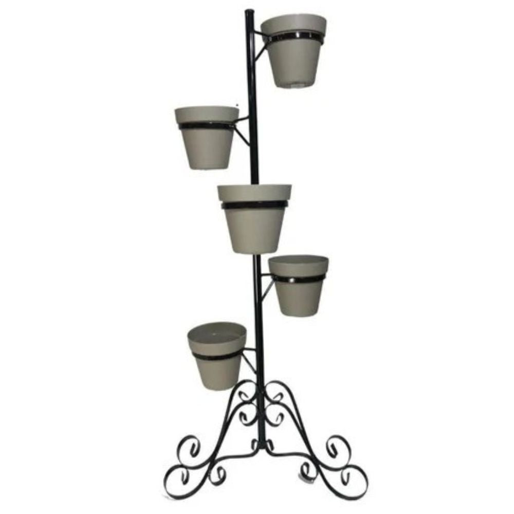 Suporte de Chão em Ferro para 5 Vasos 44x106cm