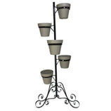 Suporte de Chão em Ferro para 5 Vasos 44x106cm