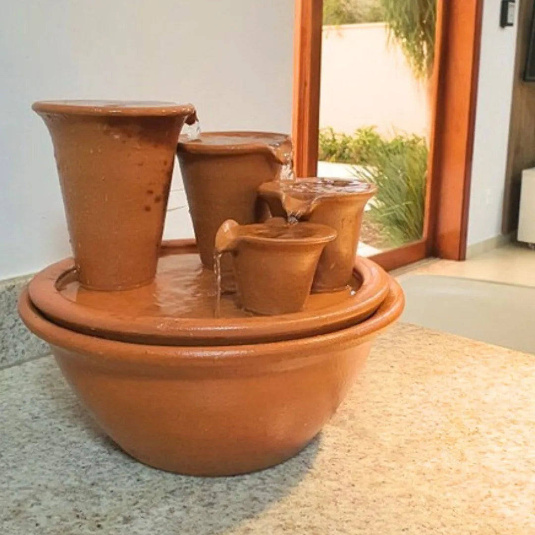 Fonte de Água de Cerâmica com Bomba Submersa