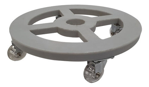 Kit Vaso Damasco Texturizado + Suporte com rodinhas