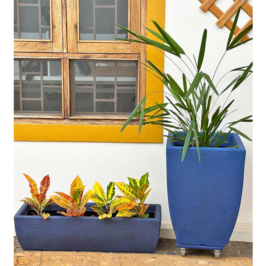 Kit Vaso + Suporte + Jardineira para Decoração Externa