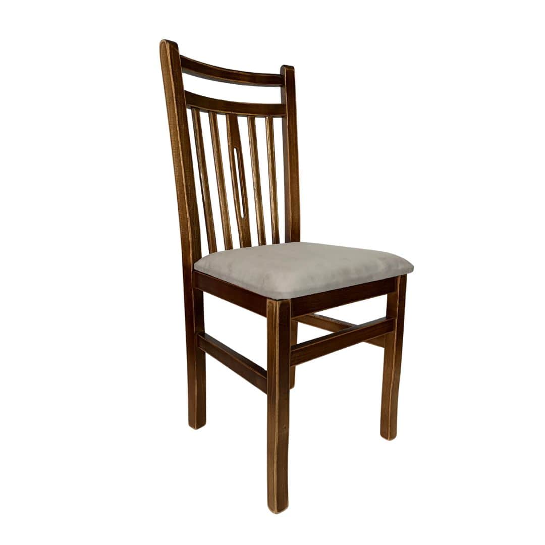 Cadeira de Jantar Pequim em Madeira com Estofado