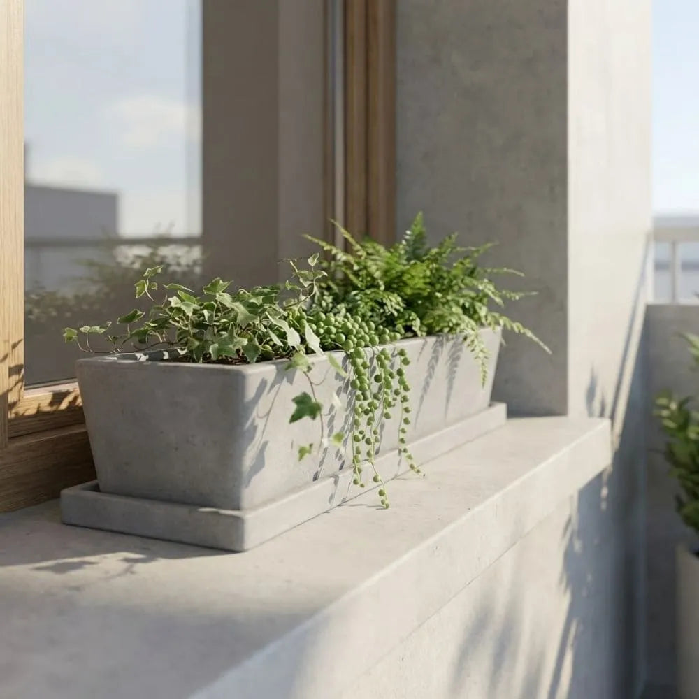 Jardineira com Prato Coletor 80x15cm em Polietileno