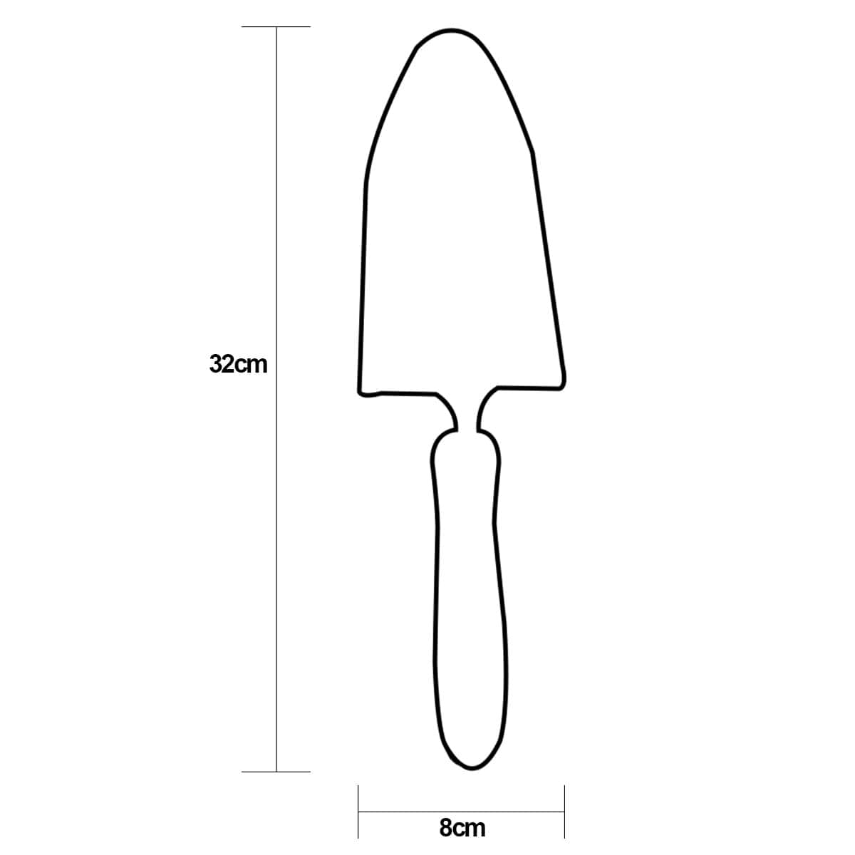 Pá de Jardim Larga em Aço Inox com Cabo Emborrachado