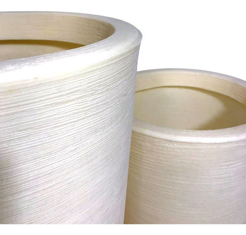 Kit 2 Vasos Linha Damasco Texturizado em Polietileno