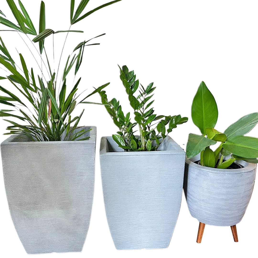 Kit 3 Vasos Berlim + Viena Texturizados Médios