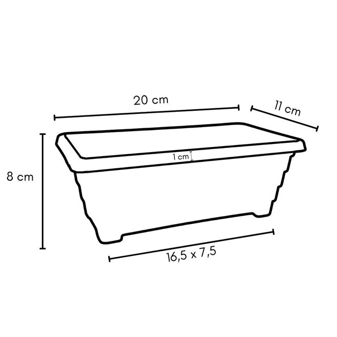 Mini Floreira Goyama em Plástico 20cm