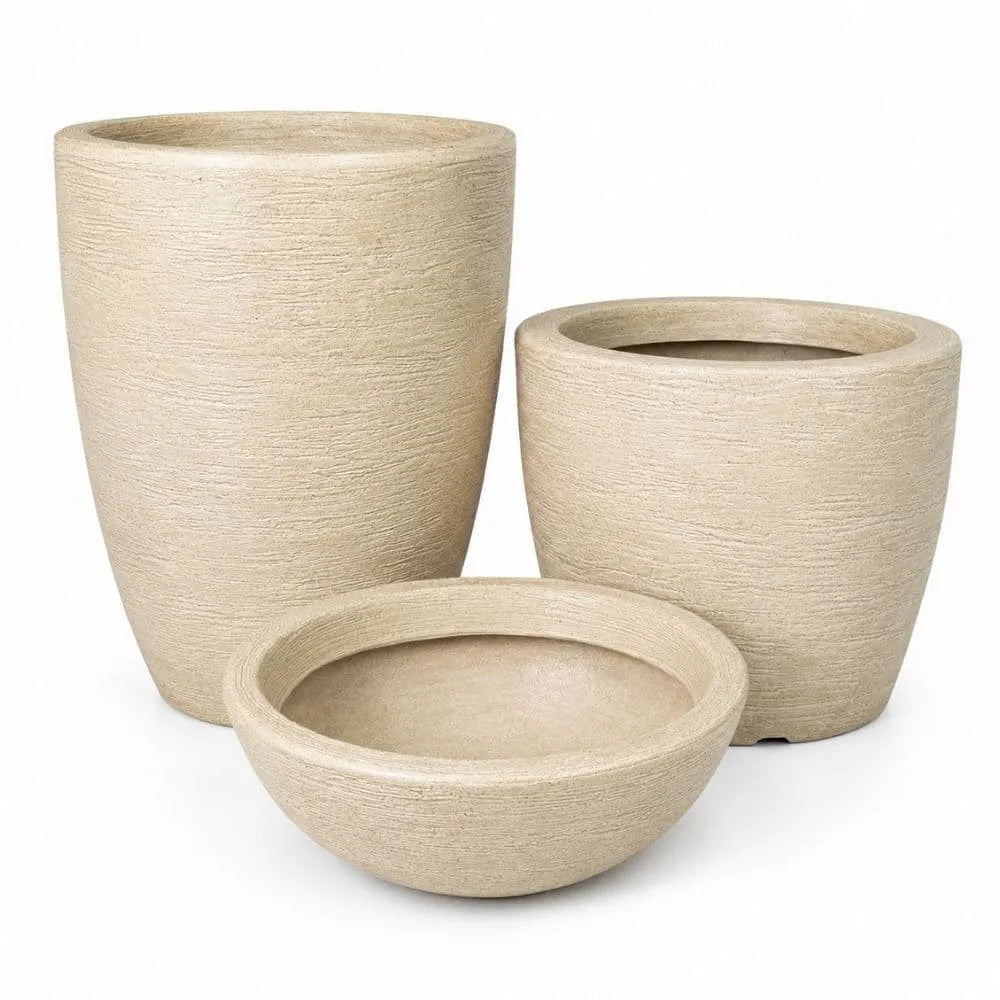 Kit 3 Vasos Texturizados Médios