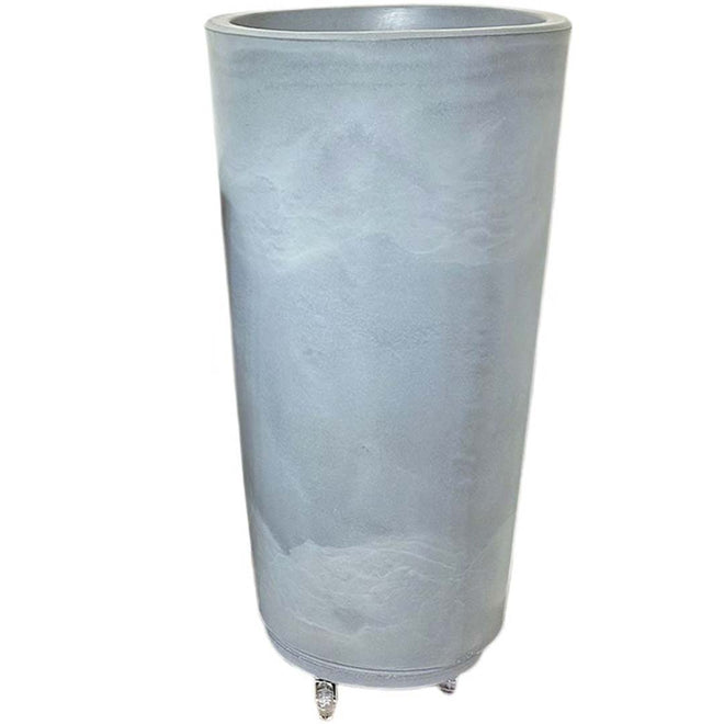 Kit Vaso Damasco Brilhante + Suporte com Rodinhas