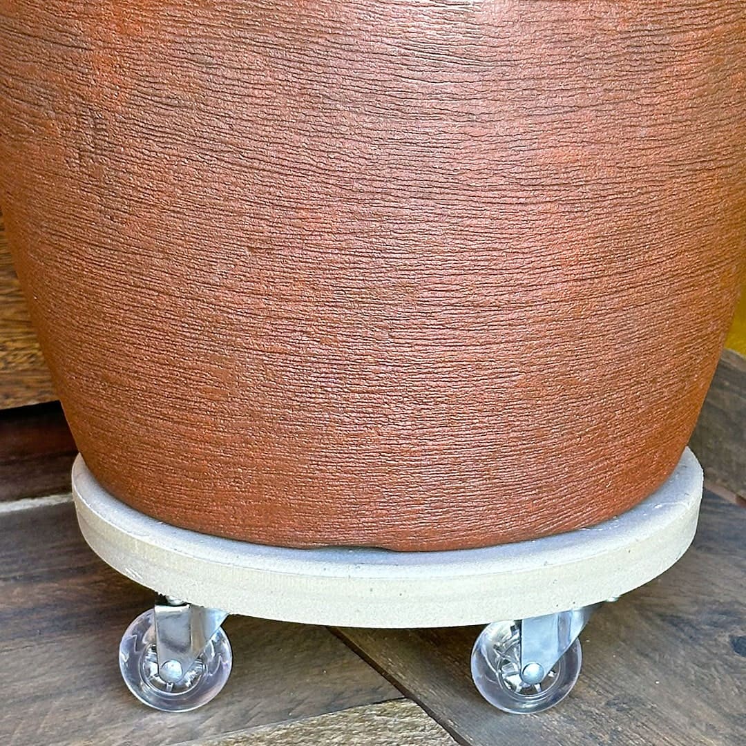 Suporte com Rodas de Silicone para Vasos Redondos