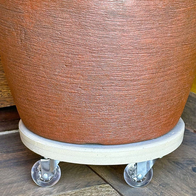 Suporte com Rodas de Silicone para Vasos Redondos