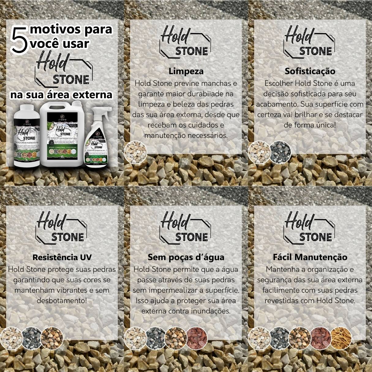 Fixador de Pedras Soltas Hold Stone 1L