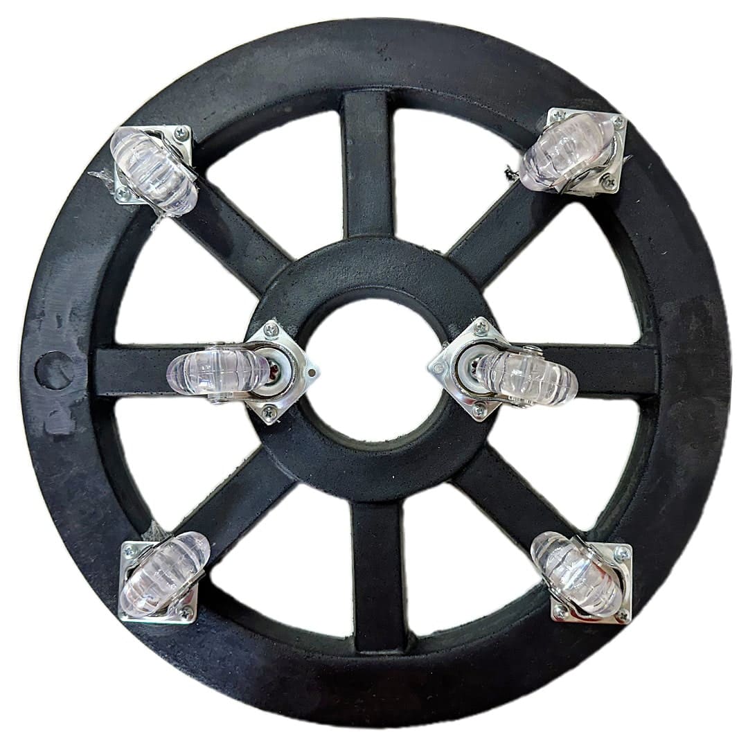 Suporte com Rodas de Silicone para Vasos Redondos