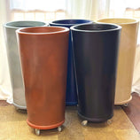 Kit Vaso Damasco Brilhante + Suporte com Rodinhas