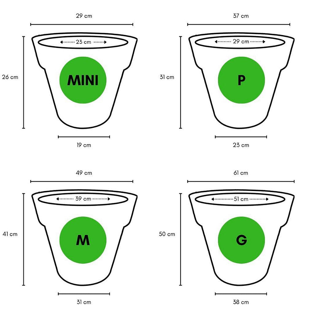 Vaso Atenas em Polietileno com borda