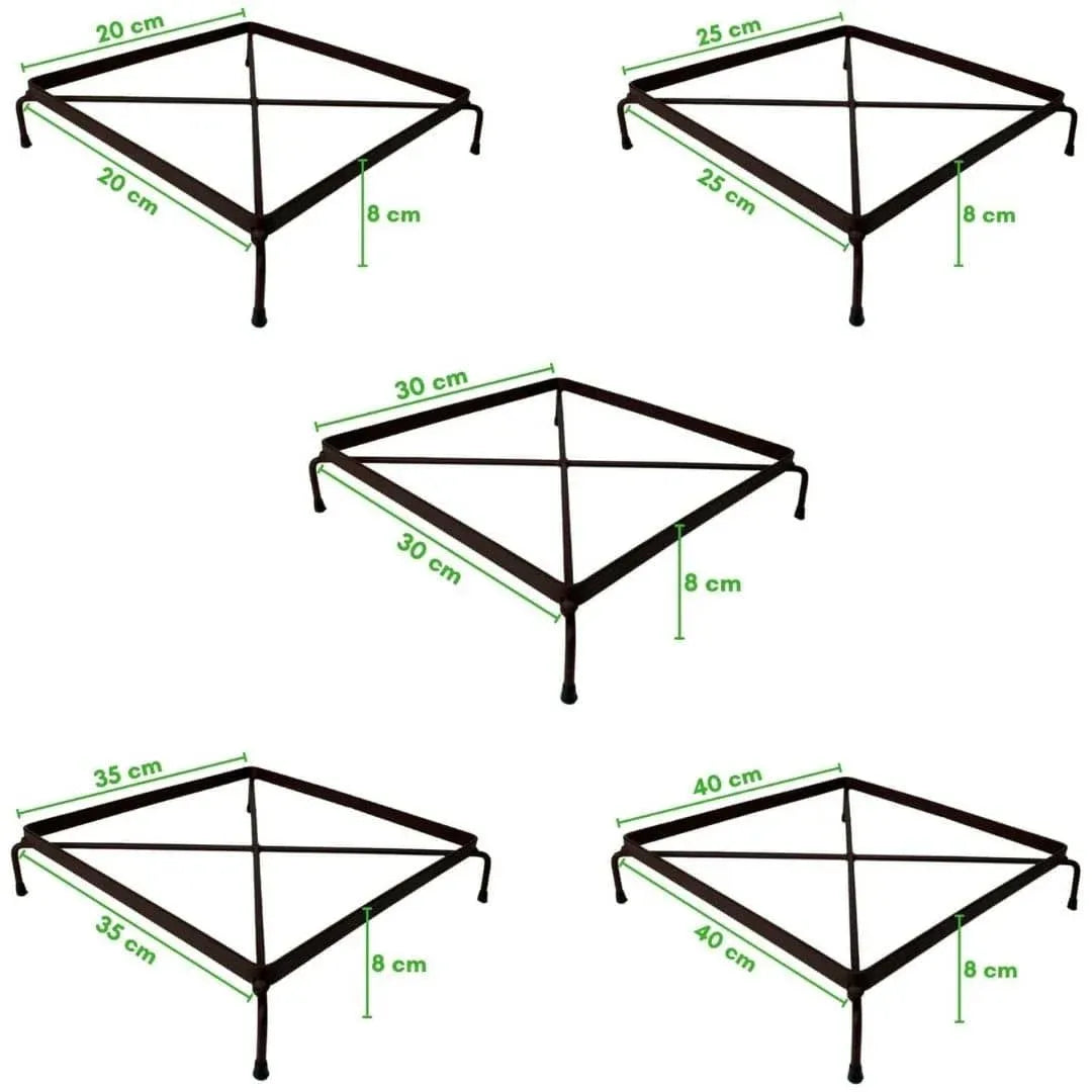 Suporte de Ferro Rasteiro Quadrado