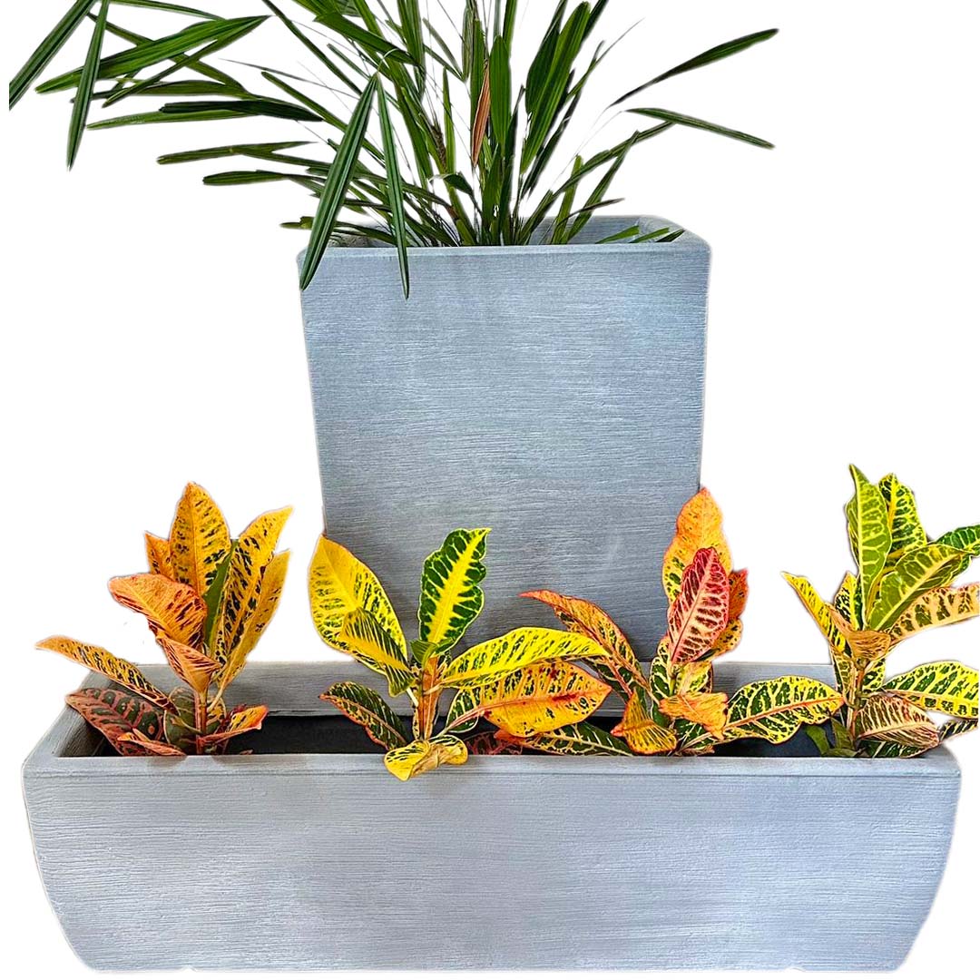 Kit Vaso + Suporte + Jardineira para Decoração Externa