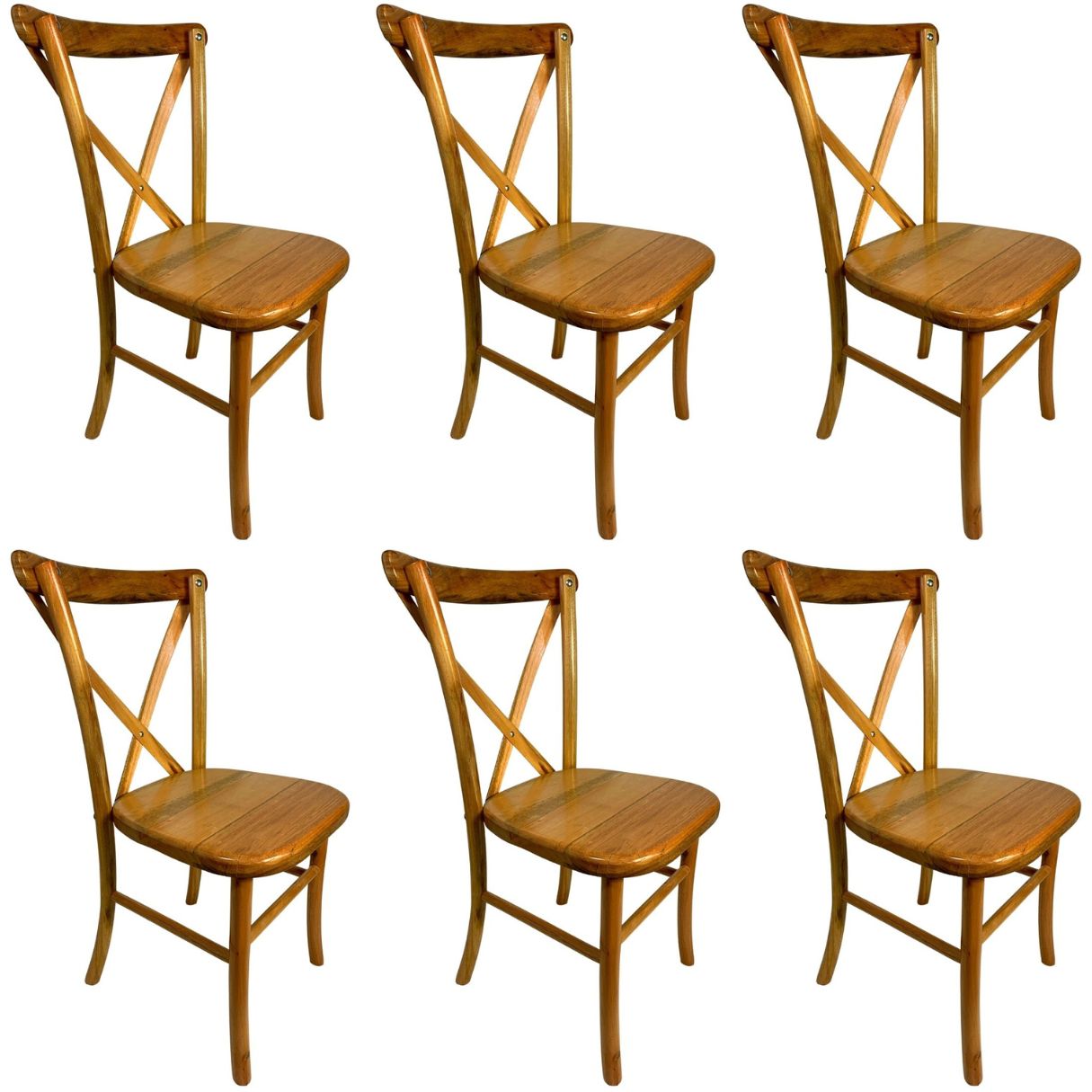 6 Cadeiras Sala de Jantar Paris de Madeira Eucalipto Katrina