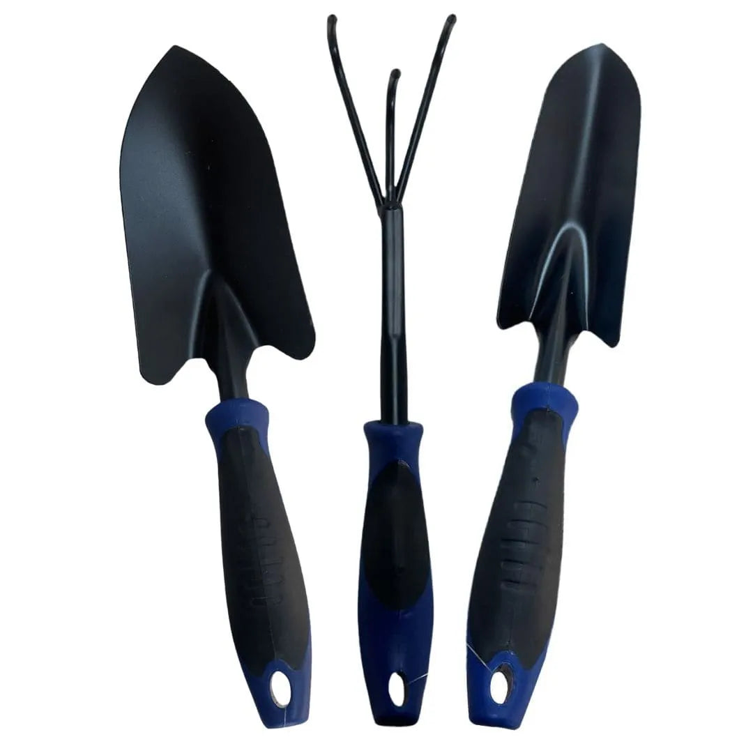 Kit de Ferramentas Para Jardinagem 3 Peças - Preto