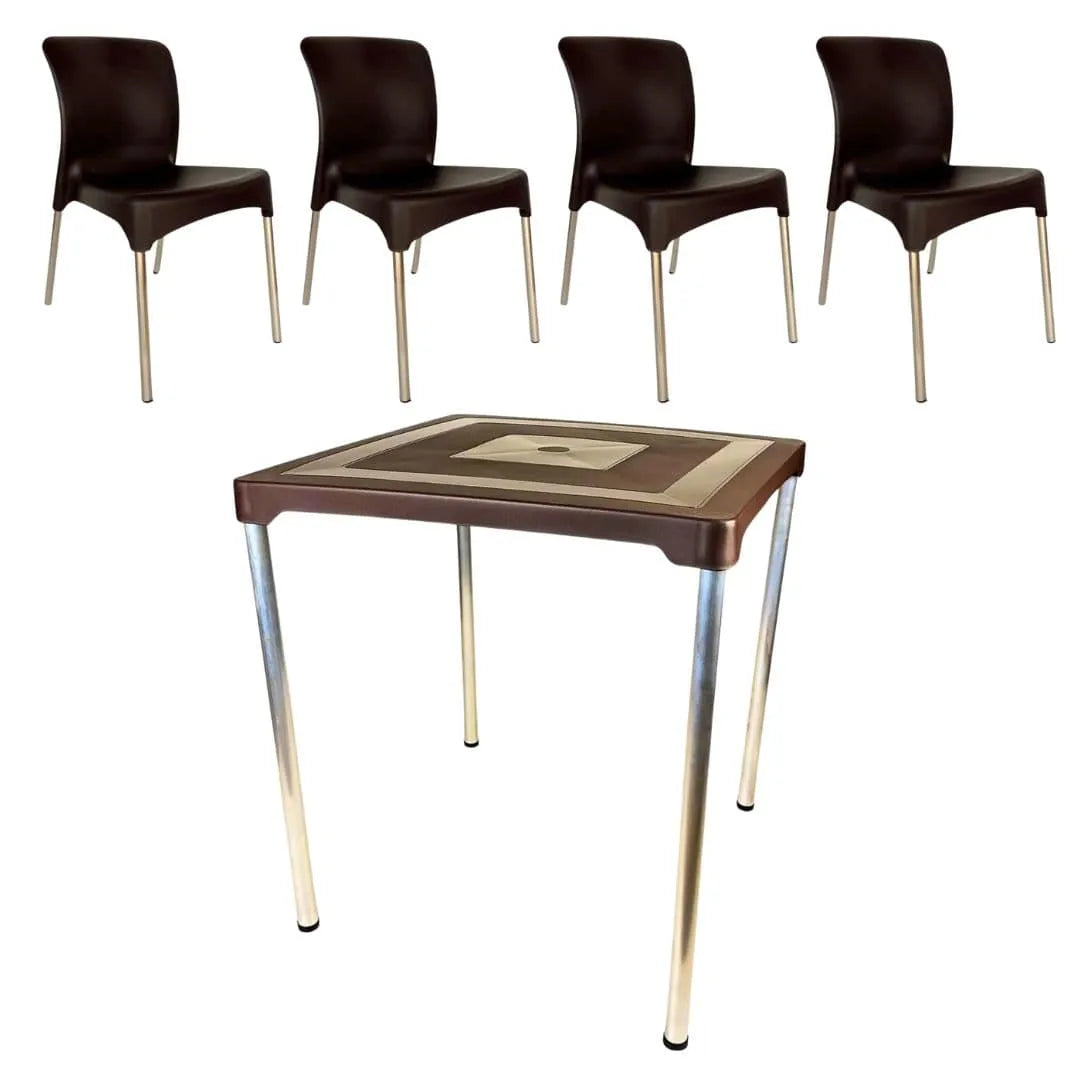 Kit Mesa com 4 Cadeiras - Sec Line da Injeplastec