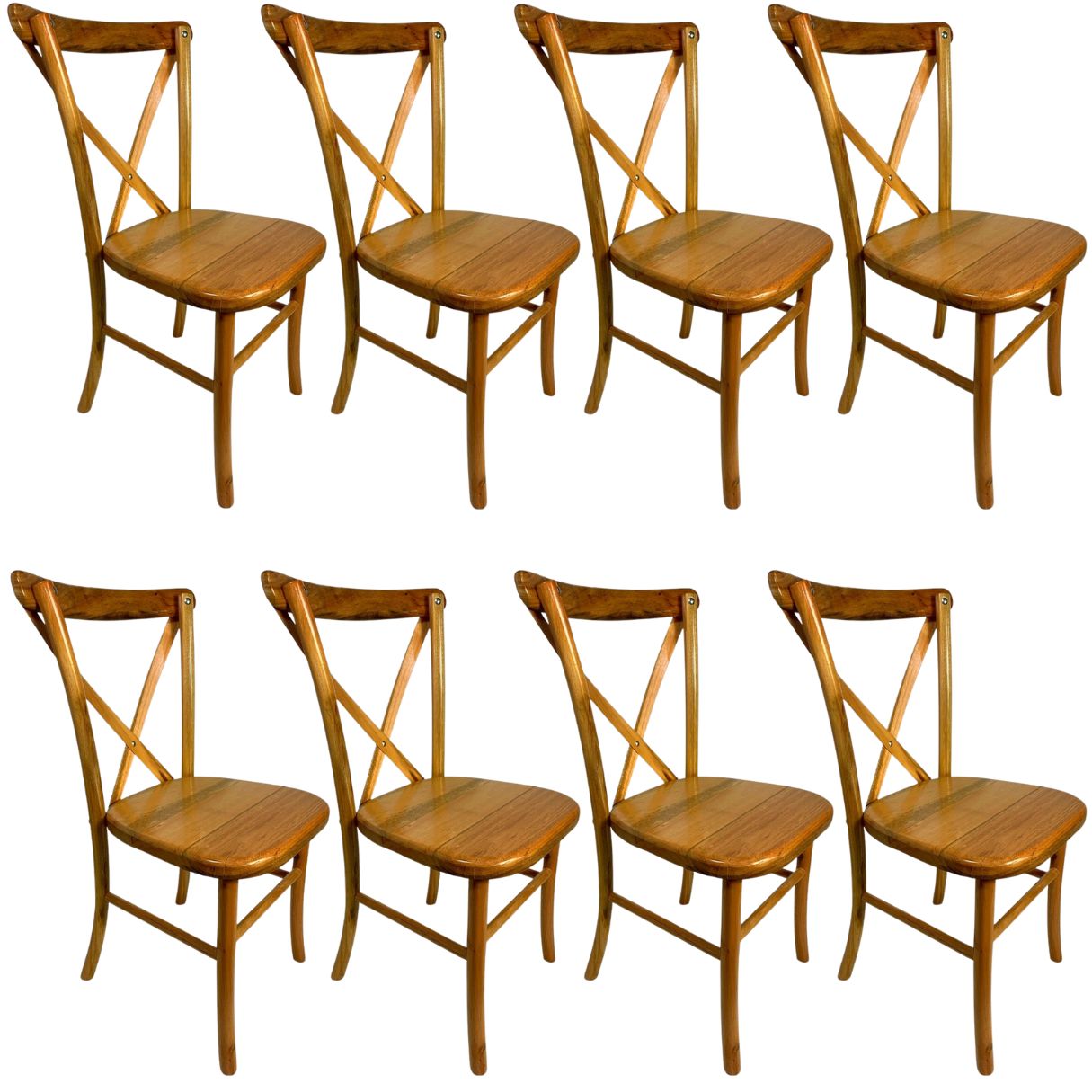 8 Cadeiras Sala de Jantar Paris de Madeira Eucalipto Katrina
