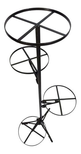 Suporte de Chão em Ferro para 4 Vasos 60x140cm