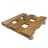 Suporte Quadrado de Madeira com Rodas de Silicone