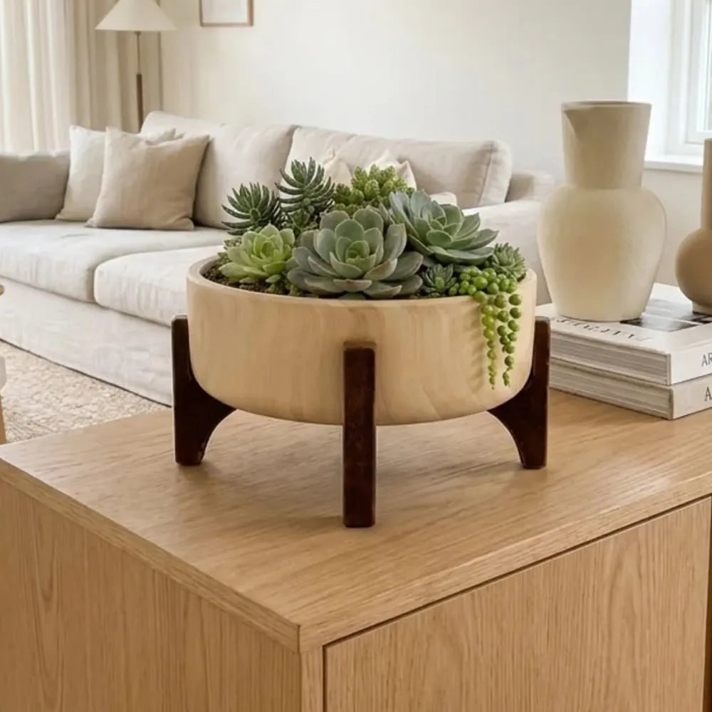 Vaso Bacia Linha Genebra com Suporte de Madeira