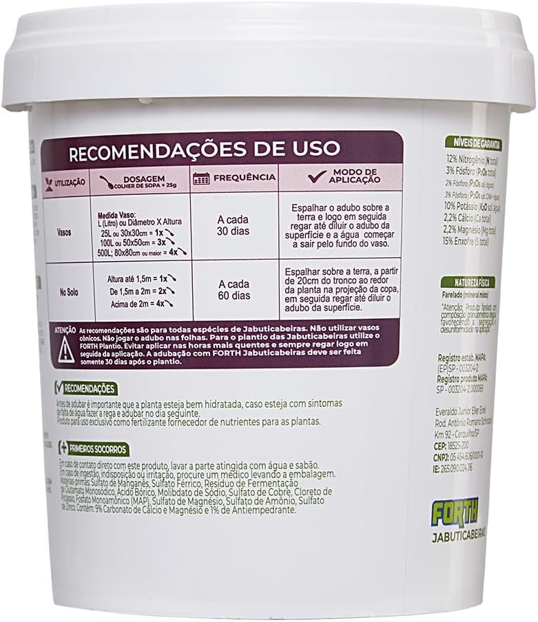 Forth Adubo para Jabuticabeiras 3kg
