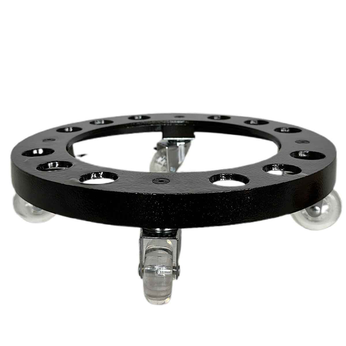 Suporte de Alumínio com Rodas de Silicone para Vasos Redondos