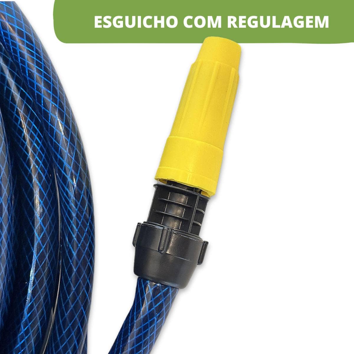 Mangueira de Jardim 1/2" Trançada com Esguicho PVC