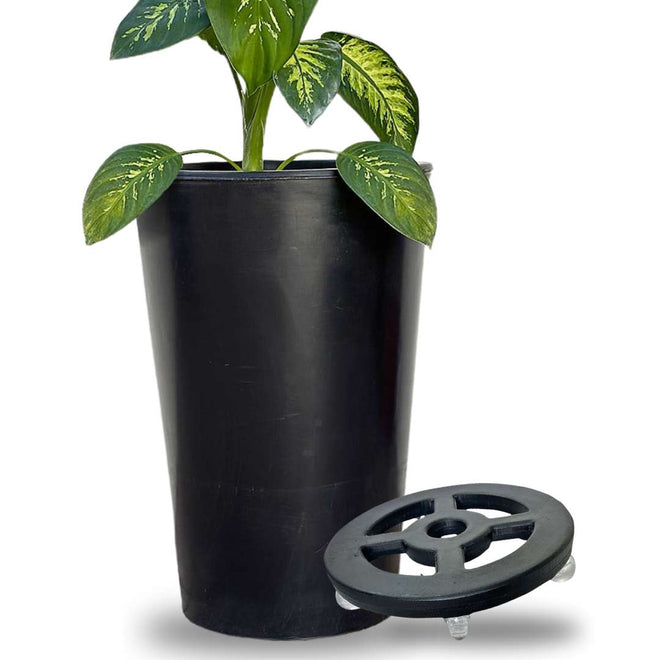 Vaso de Planta e Suporte com Roda Para Decoração Kit 2 Peças