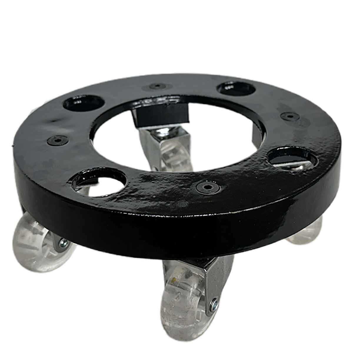 Suporte de Alumínio com Rodas de Silicone para Vasos Redondos