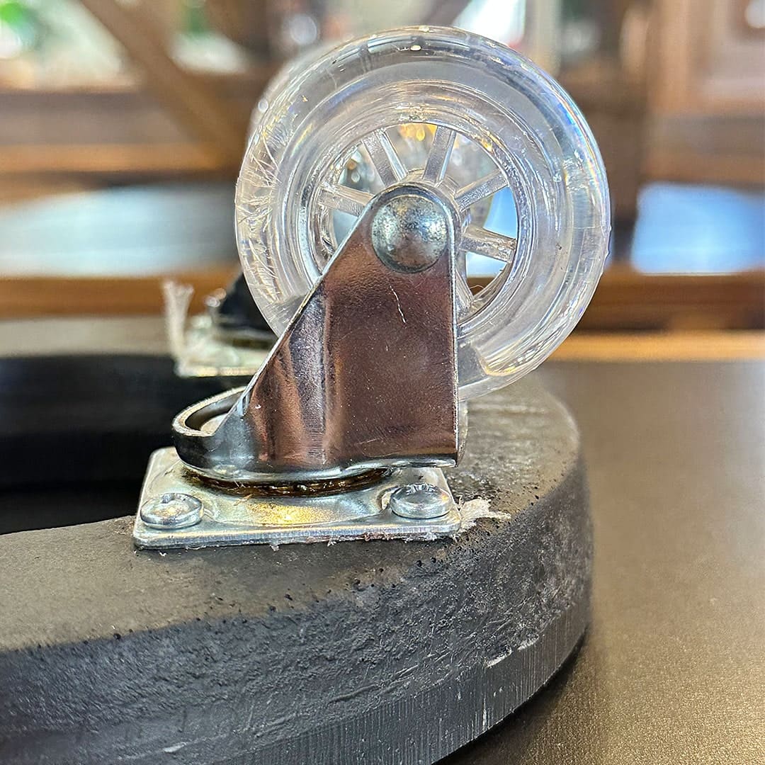 Suporte com Rodas de Silicone para Vasos Redondos