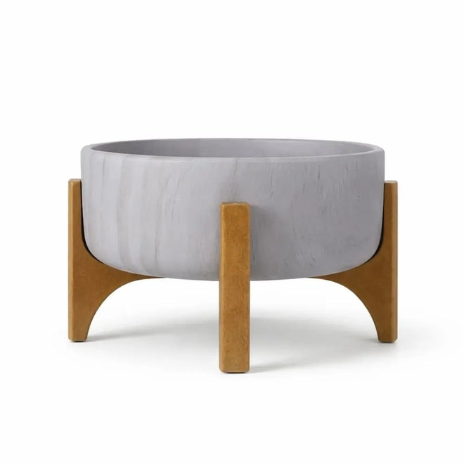 Vaso Bacia Linha Genebra com Suporte de Madeira