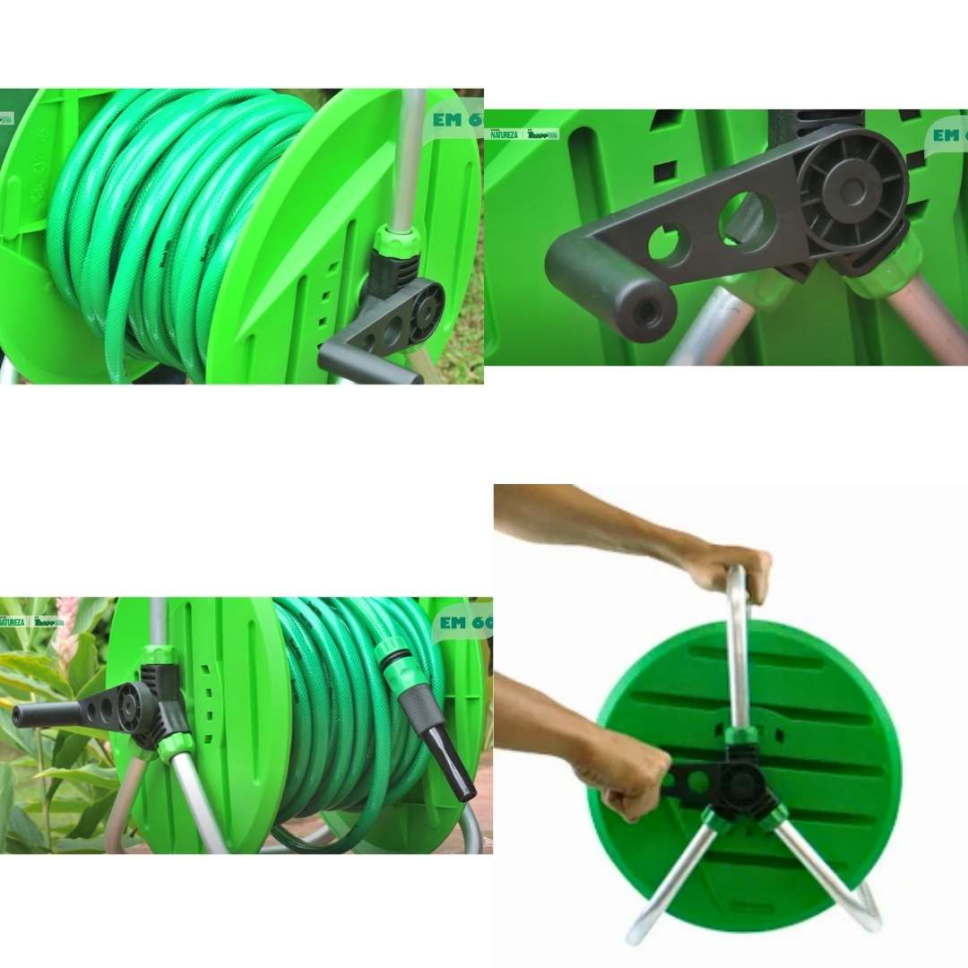 Suporte Enrolador de Mangueira Giratório 60 Metros Trapp