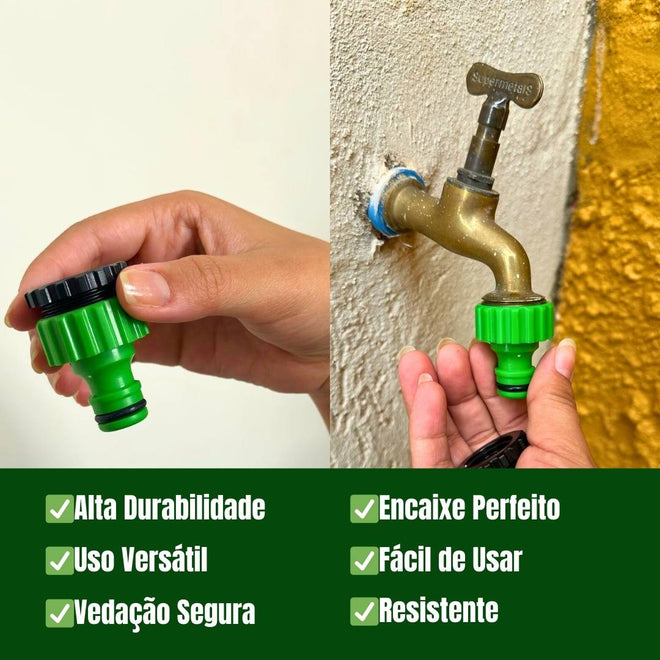 Adaptador Para Torneira Bico de Engate 1/2 e 3/4 Trapp - Verde Garden