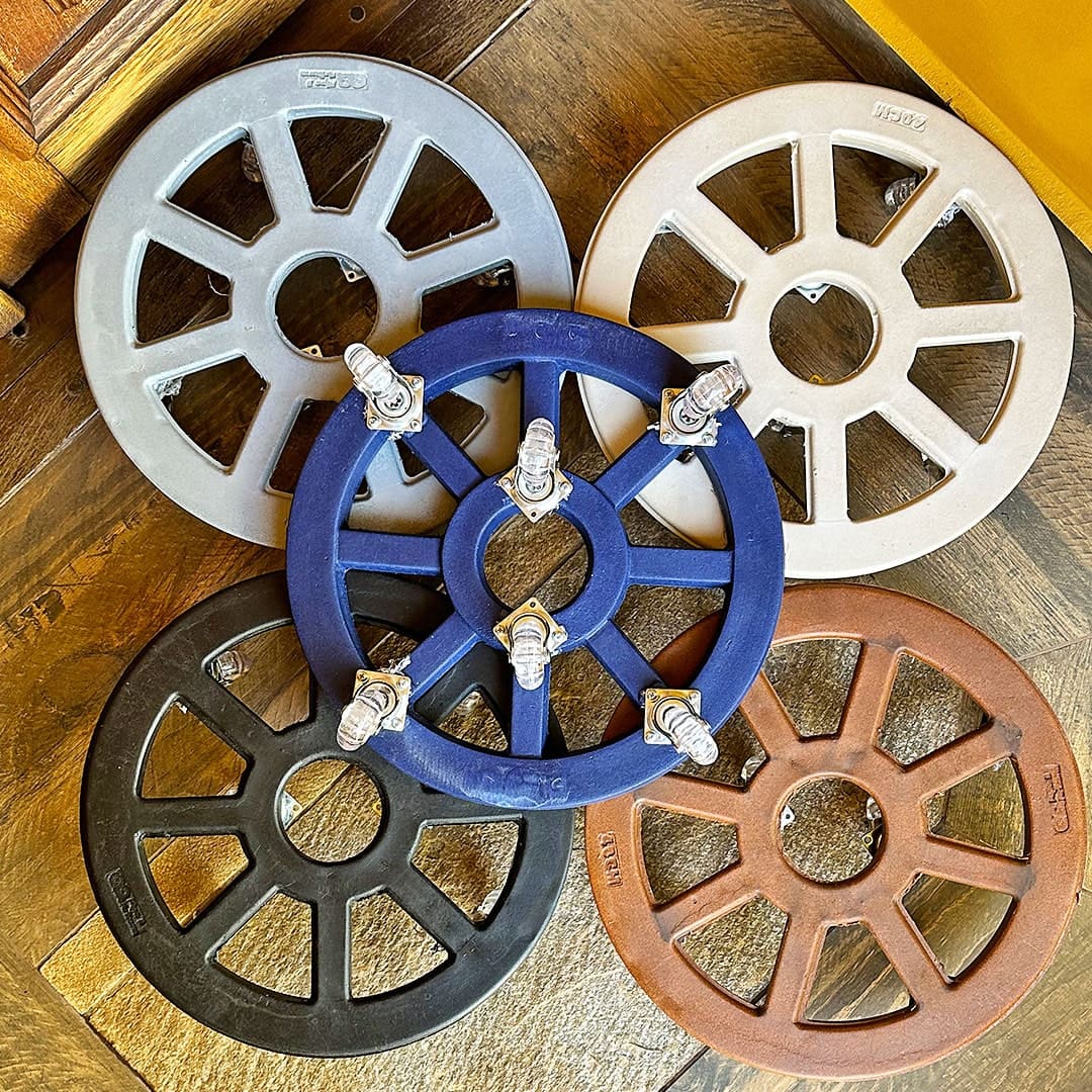 Suporte com Rodas de Silicone para Vasos Redondos